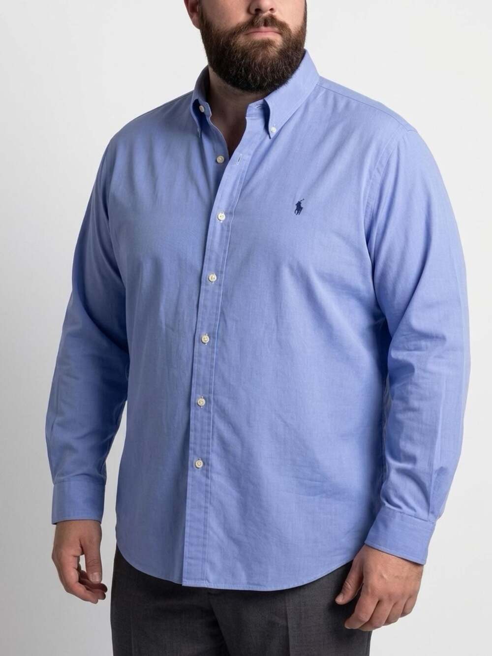 Polo Ralph Lauren Men's Classic Fit Blue Long Sleeve Button-Down Shirt